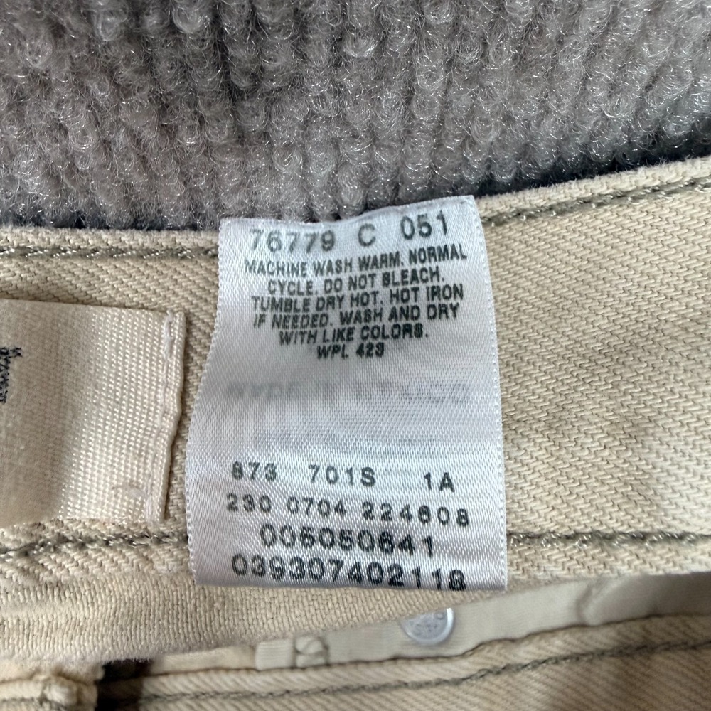 Levis 505 Jeans Mens 36x34 Tan Regular Fit Straight Leg Classic - Picture 6 of 11